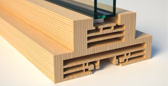 Timber double glazing.