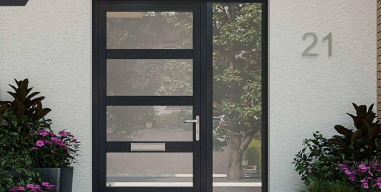 Grooved contemporary panel
