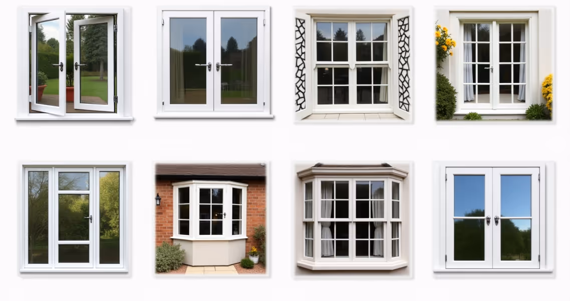 Different styles and designs of windows
