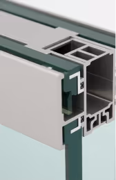 A close-up cross-section view of a window frame.